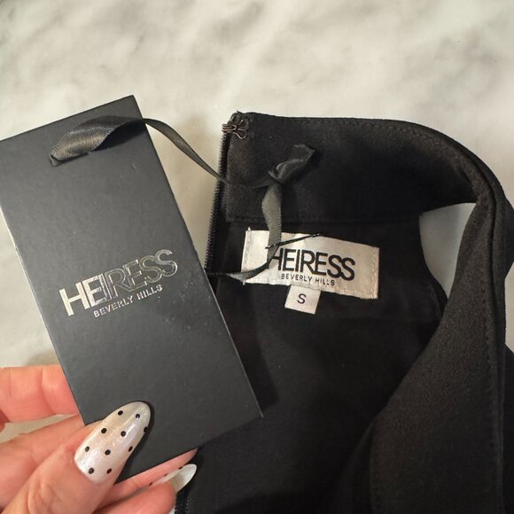 Heiress Beverly Hills: Crepe High Neckline A-Line Mini Dress - Picture 6 of 7